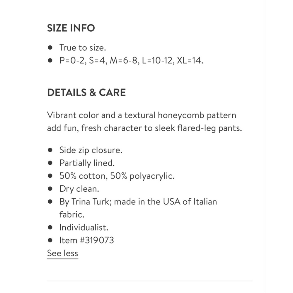 NWT Trina Turk Perleen Rainbow Honeycomb Pant Size - Picture 4 of 7